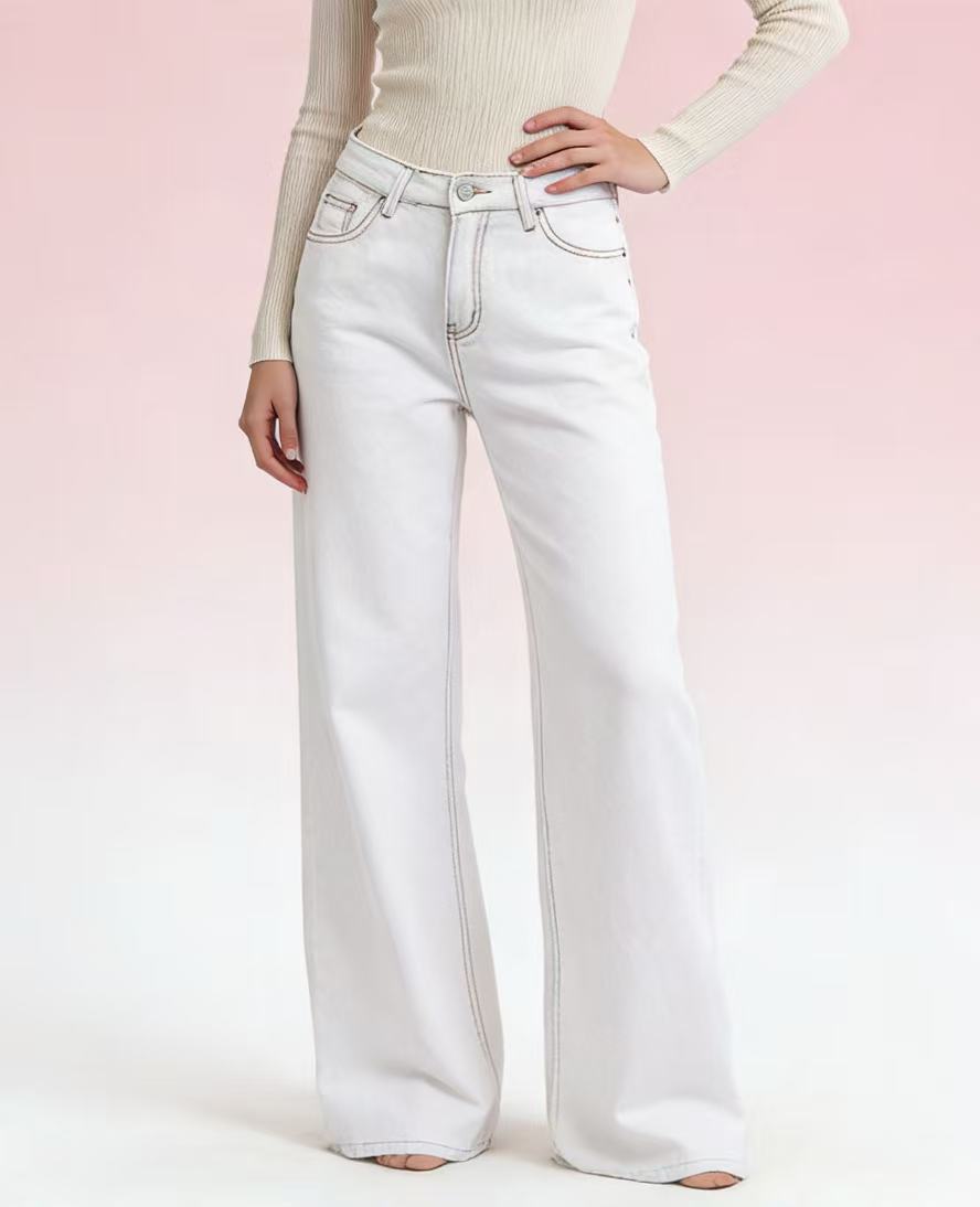 Damen Flared Jeans mit hohem Bund und eleganten Nahtdetails Echo Archiv