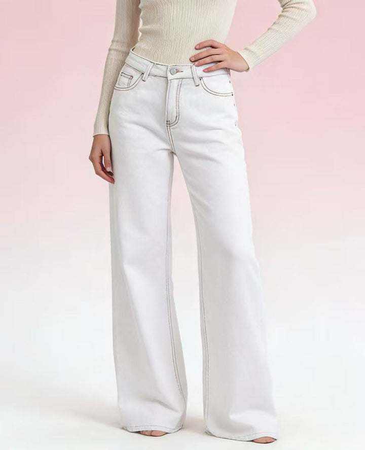 Damen Flared Jeans mit hohem Bund und eleganten Nahtdetails Echo Archiv
