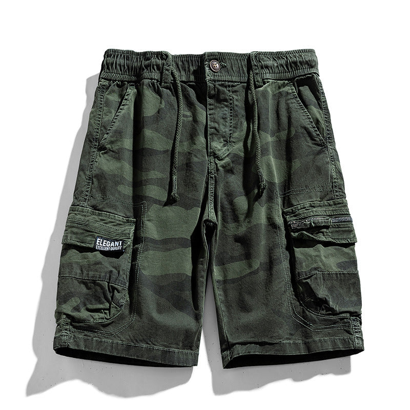 Herren Camouflage-Cargo-Shorts mit elastischem Tunnelzugbund und Multifachtaschen Echo Archiv