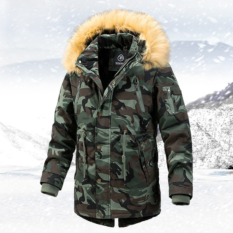 Herren warme Camouflage Parka mit abnehmbarer Kapuze Echoarchiv