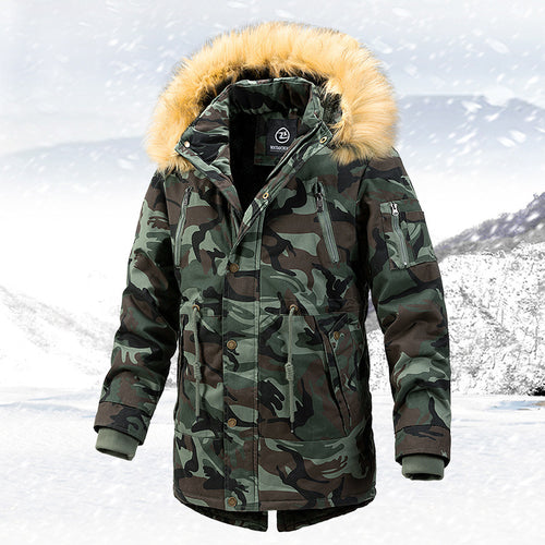 Herren warme Camouflage Parka mit abnehmbarer Kapuze Echoarchiv