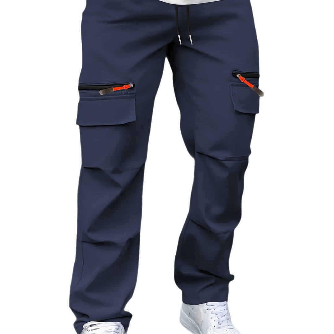 Herren Utility-Cargohose im Joggerstil mit Reißverschluss-Taschen & Kordelbund Echo Archiv