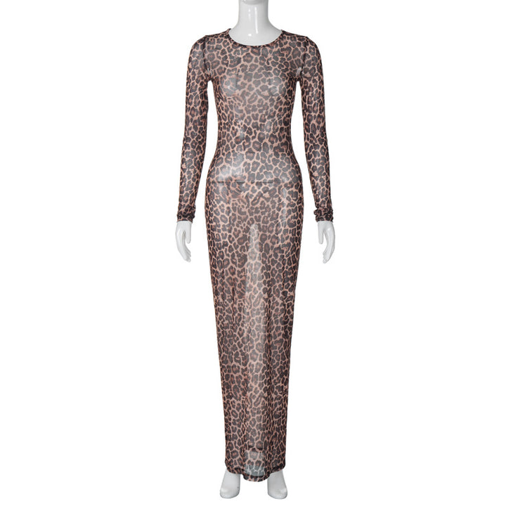 Damen Maxikleid mit elegantem Leopardenmuster Echo Archiv