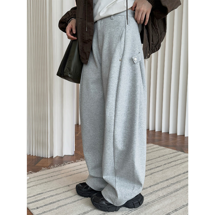 Damen Extraweite Jersey-Sweathose im Palazzoschnitt mit aufgesetzter Utility-Tasche Echoarchiv