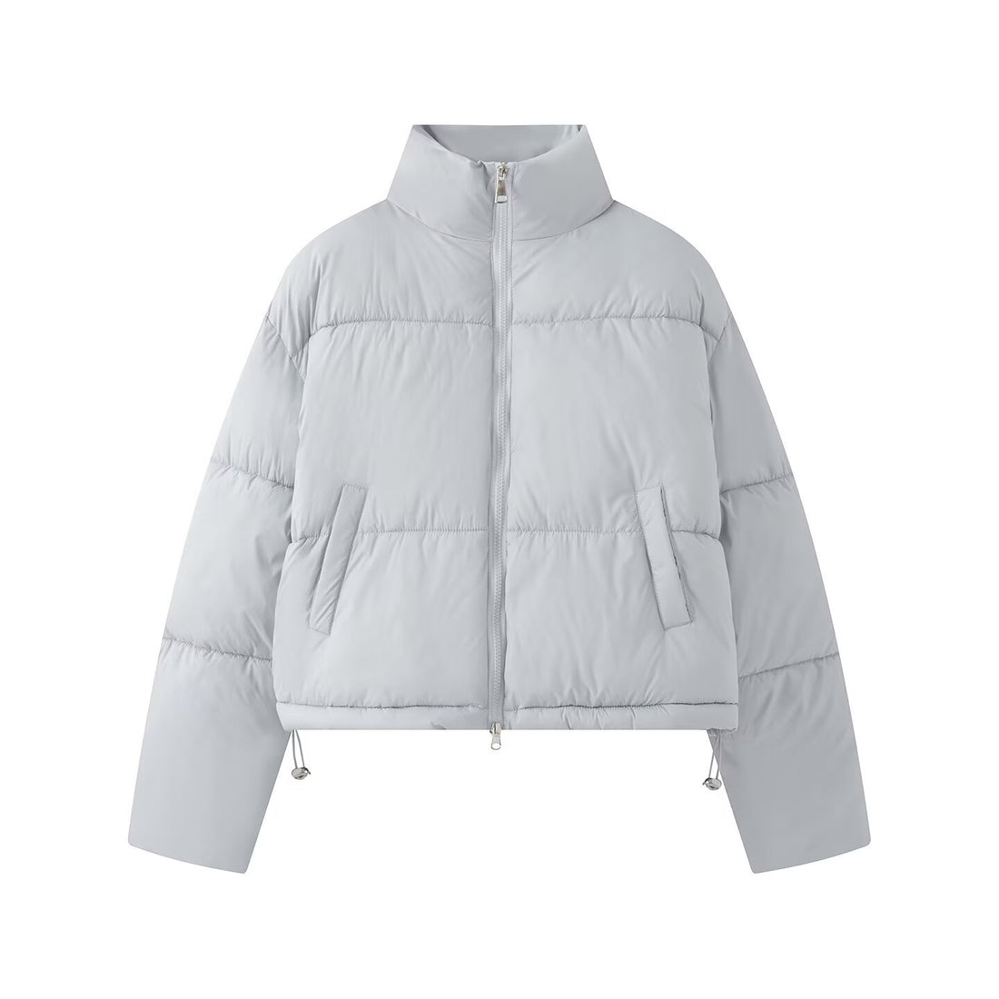 Damen Kurzjacke im Oversized-Boxy-Pufferstil mit hohem Stehkragen Echoarchiv