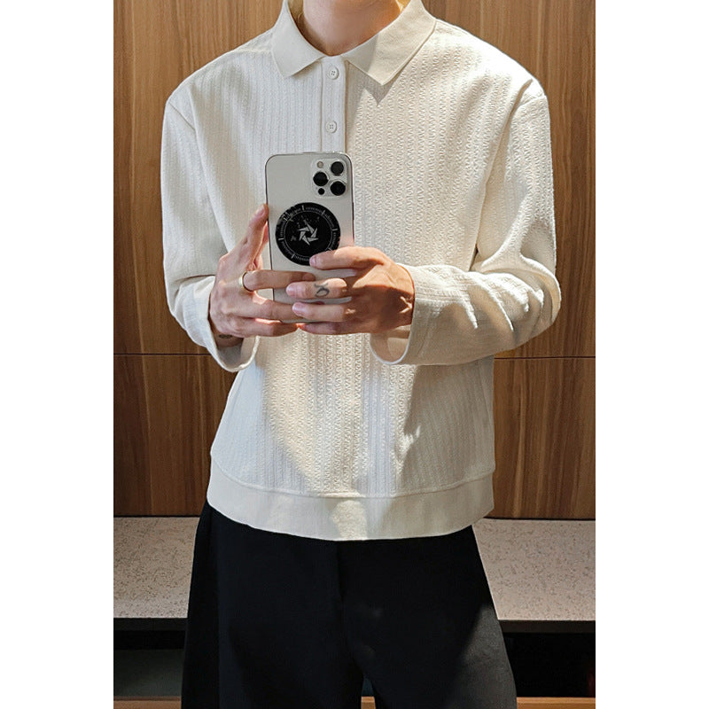 Stilvolles Herrenpullover mit langen Ärmeln und strukturiertem Design Echo Archive
