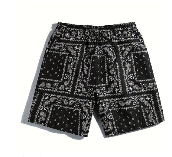 Herren Badeshorts aus atmungsaktivem Material mit modernem Paisleymuster Echoarchiv
