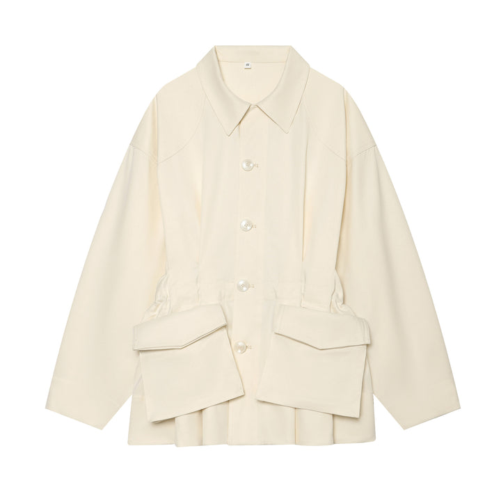 Damen nan oversized Utility-Jacke mit markanten Klappentaschen und Kordelzug Echo Archiv