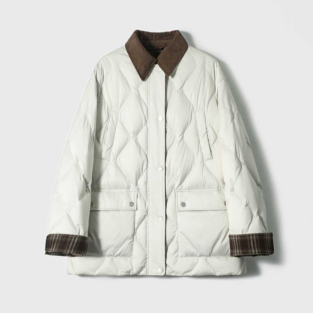 Damen Steppjacke mit karierten Akzenten Echoarchiv