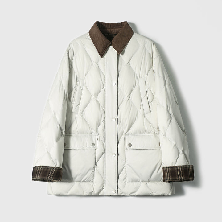 Damen Steppjacke mit karierten Akzenten Echoarchiv