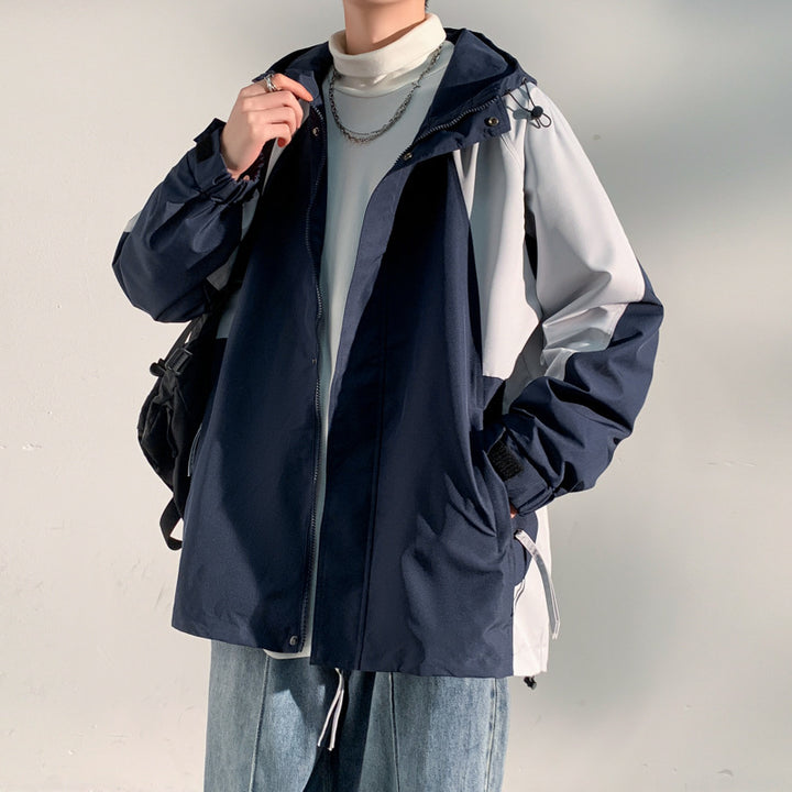 Herren zweilagige Softshell-Overlayerjacke mit Kapuze, wind- und wasserabweisender Membran und verstellbarem Saum Echo Archiv