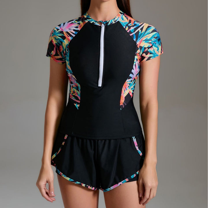 Damen Sportliches 2-in-1 Schwimmanzug Echo Archiv