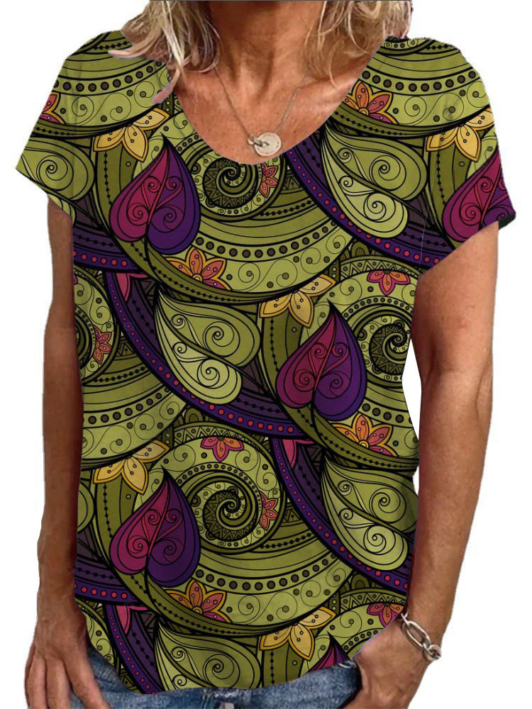 Damen T-Shirt mit einzigartigem Mandala-Design Echo Archiv