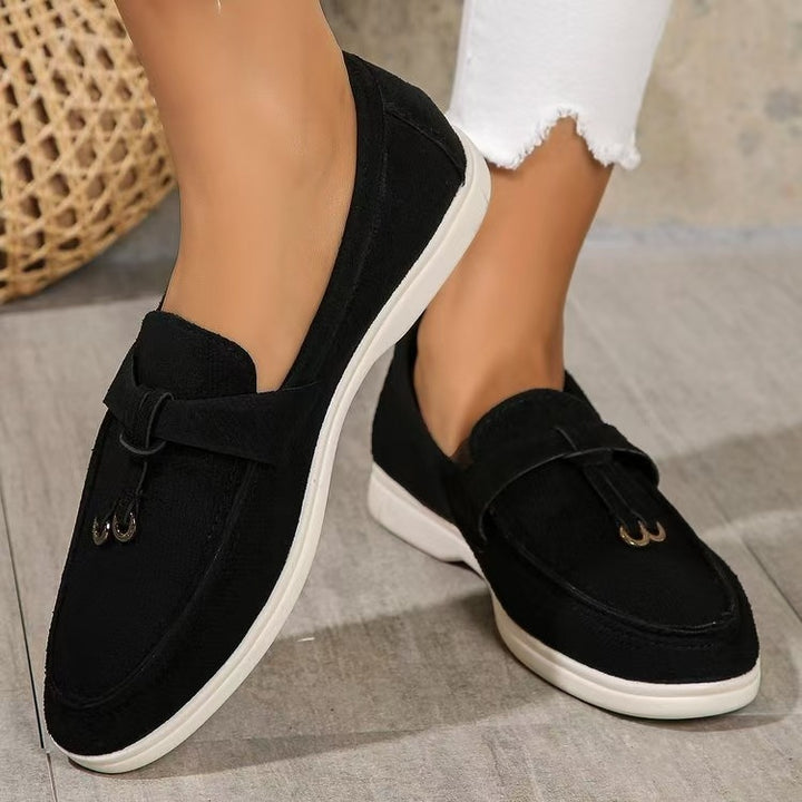 Damen nan bequeme Slip-On Loafer mit dekorativem Quastenbesatz und ergonomischer Gummisohle Echo Archiv