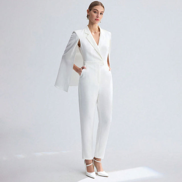 Damen Eleganter Jumpsuit mit Cape-Detail Echo Archiv
