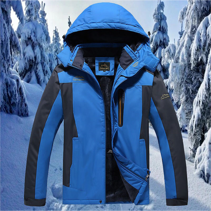 Herren nan wind- und wasserdichte Winter-Skijacke mit abnehmbarer Kapuze Thermofutter und verschweißten Nähten Echo Archiv