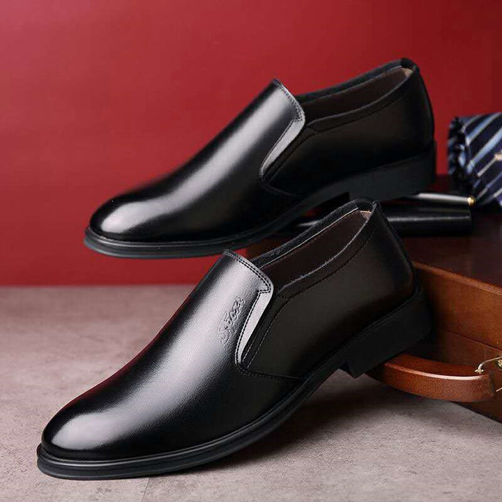 Herren Elegante und bequeme Slip-On Lederschuhe Echoarchiv