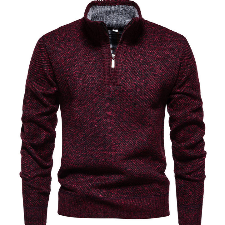 Herren Zip-Pullover mit strukturiertem Design Echoarchiv
