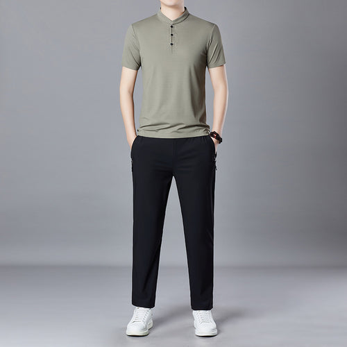 Herren sportliches Poloshirt mit Knopfleiste und modernen Akzenten Echoarchiv