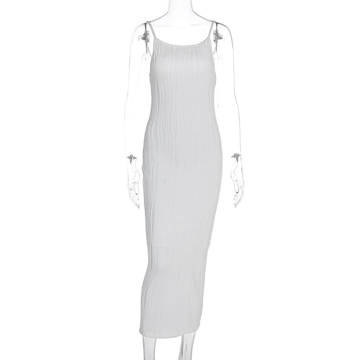 Damen Maxikleid im eleganten Wellenmuster mit Spaghettiträgern Echo Archiv