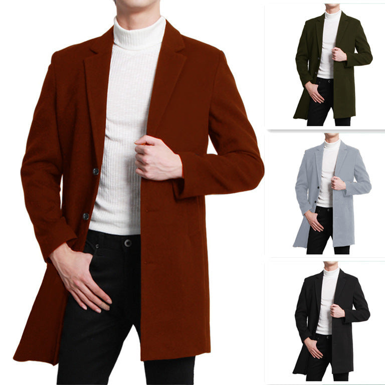 Herren eleganter Woolcoat mit modernem Schnitt Echoarchiv