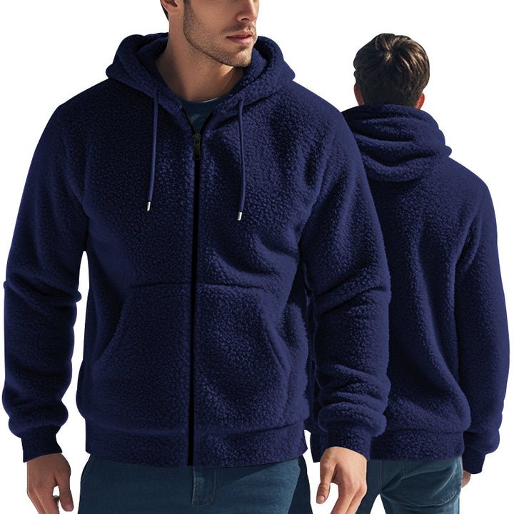 Herren Fleece Kapuzenjacke mit praktischen Taschen und modernem Schnitt Echoarchiv