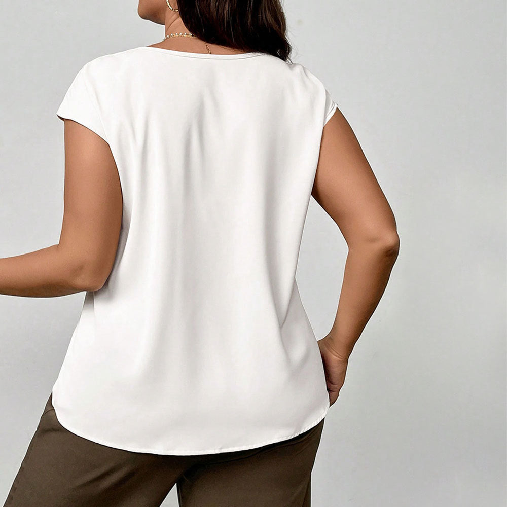 Damen elegantes Blusenoberteil mit raffinierter Faltenführung und weichem Material Echo Archiv