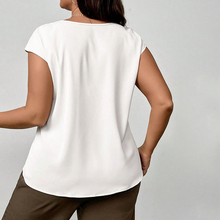 Damen elegantes Blusenoberteil mit raffinierter Faltenführung und weichem Material Echo Archiv
