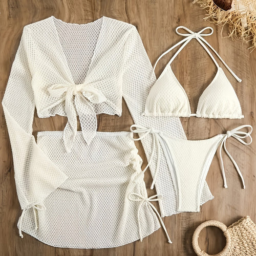Damen luftiger Netz-Bikini mit sportlichem Cover-Up Echo Archiv