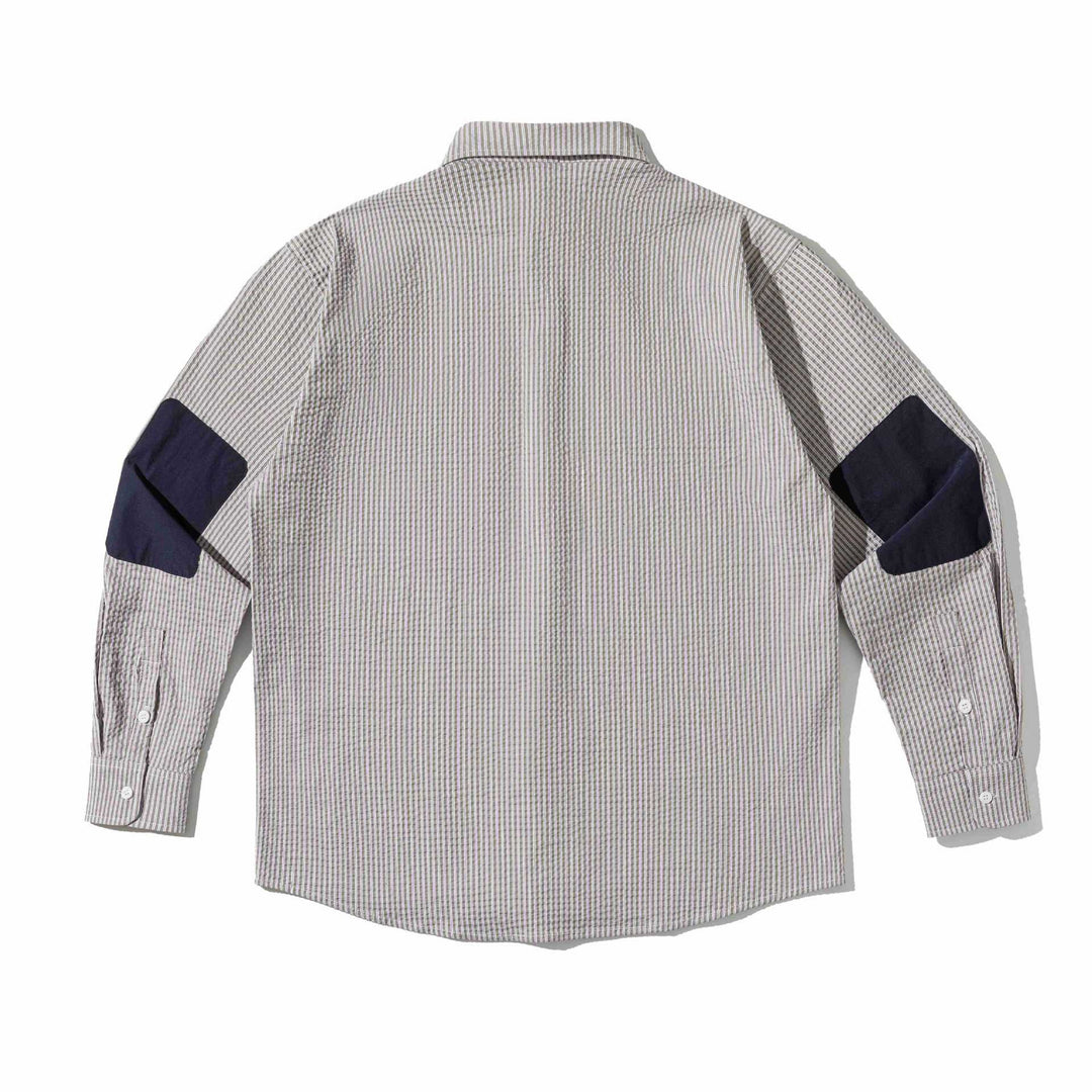 Herren Overshirt aus strukturierter Baumwolle mit aufgesetzten Brusttaschen Echoarchiv