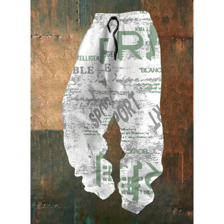 Damen Bequeme Freizeithose mit kreativem Druck Echoarchiv