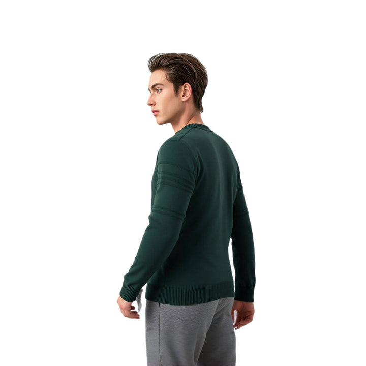 Herren Pullover mit modernem Strukturdesign und hohem Kragen Echoarchiv