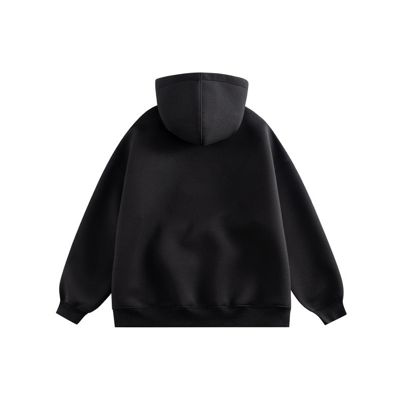 Unisex Oversize-Kapuzenpullover aus French-Terry mit Kängurutasche und abnehmbaren Plüschanhänger Echoarchiv