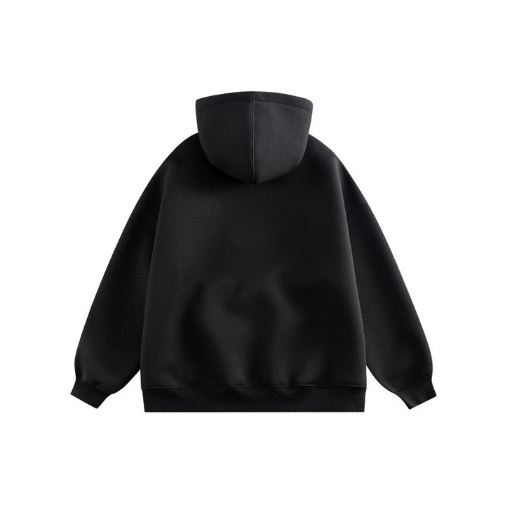 Unisex Oversize-Kapuzenpullover aus French-Terry mit Kängurutasche und abnehmbaren Plüschanhänger Echoarchiv