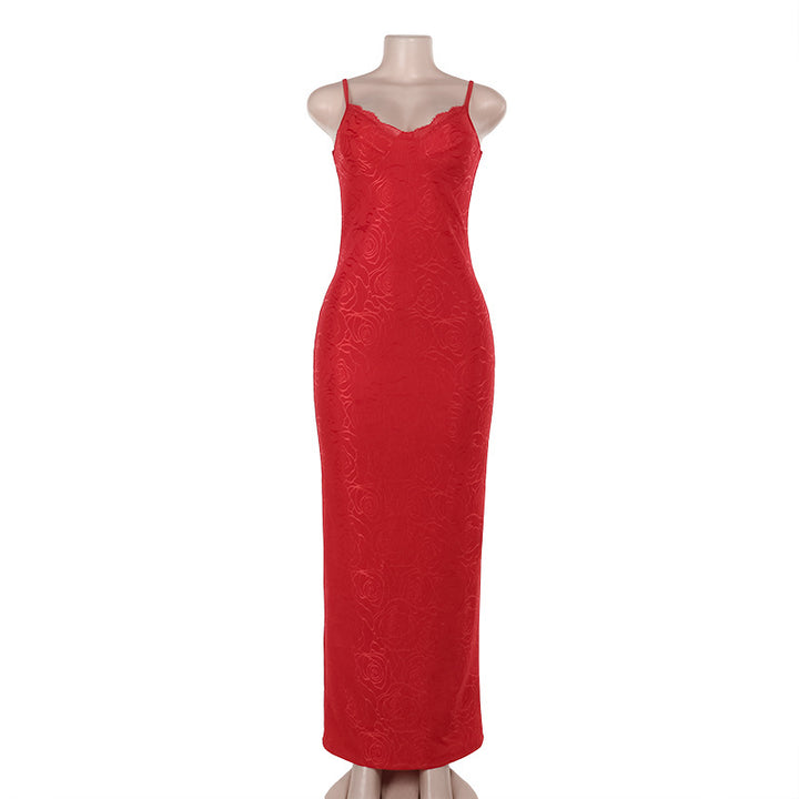 Damen figurbetontes Maxikleid mit floralem Design Echo Archiv