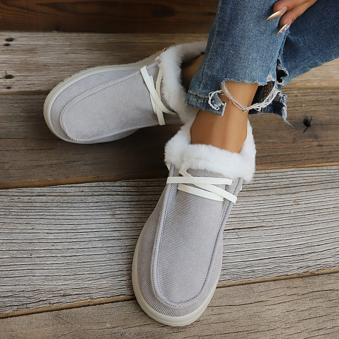 Damen Gefütterte Slip-On-Pantoletten mit Teddyfutter und profilierter Plateau-Sohle Echo Archiv