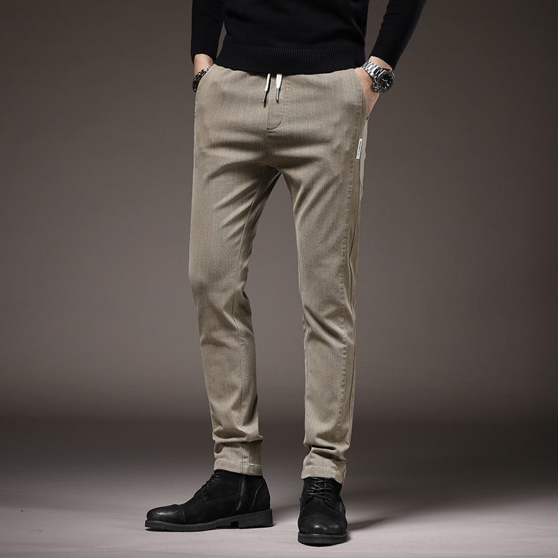 Herren bequeme Chino-Hosen mit elastischem Bund Echoarchiv