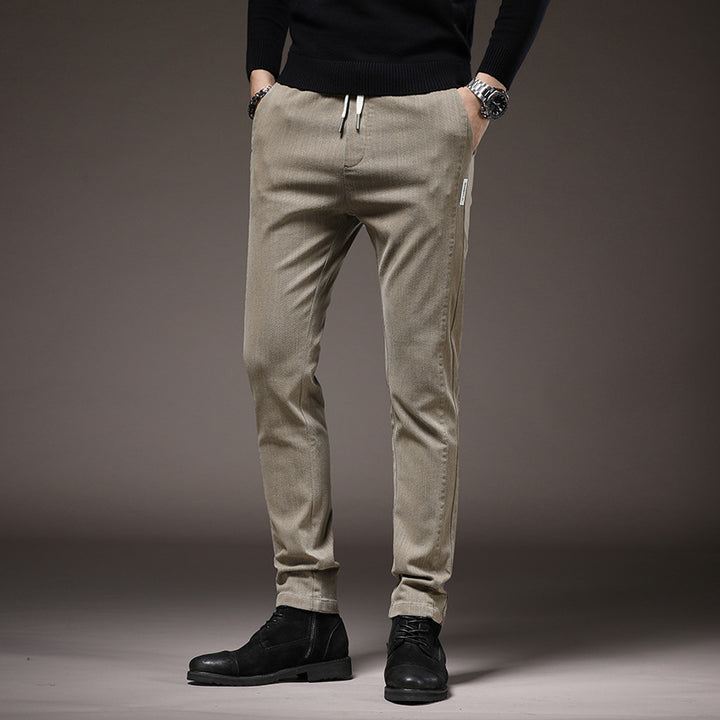 Herren bequeme Chino-Hosen mit elastischem Bund Echoarchiv