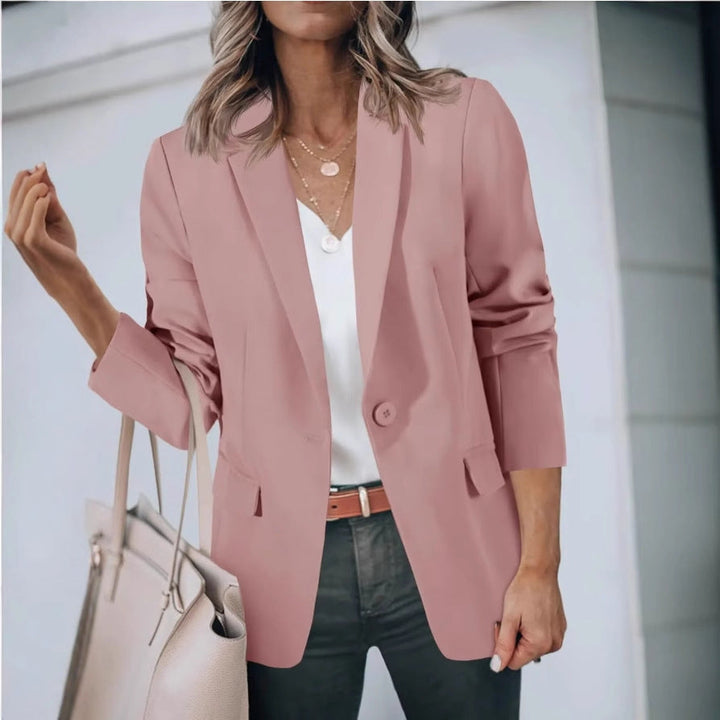 Damen Lässiger Blazer mit Elegantem Schnitt und Praktischen Taschen Echoarchiv