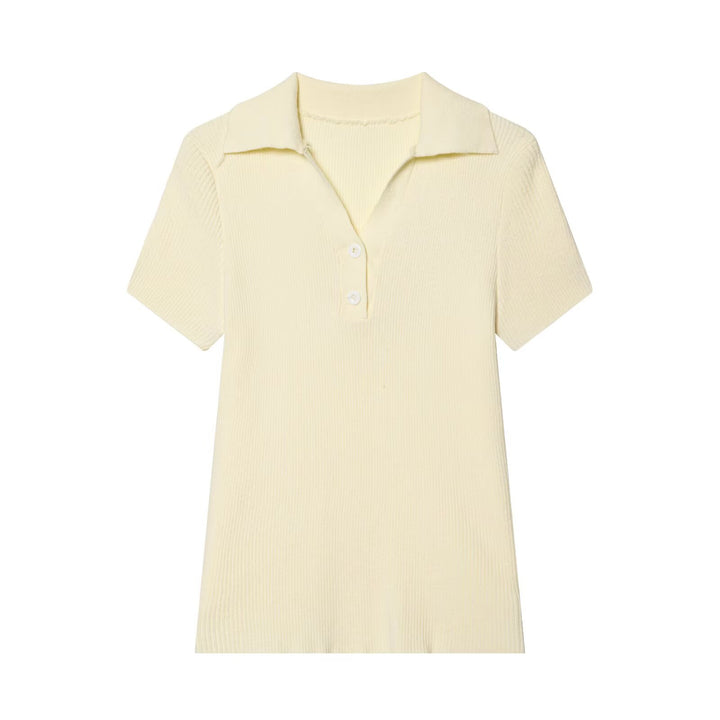 Damen Poloshirt mit strukturiertem Stoff und exklusivem Kragen Echo Archiv