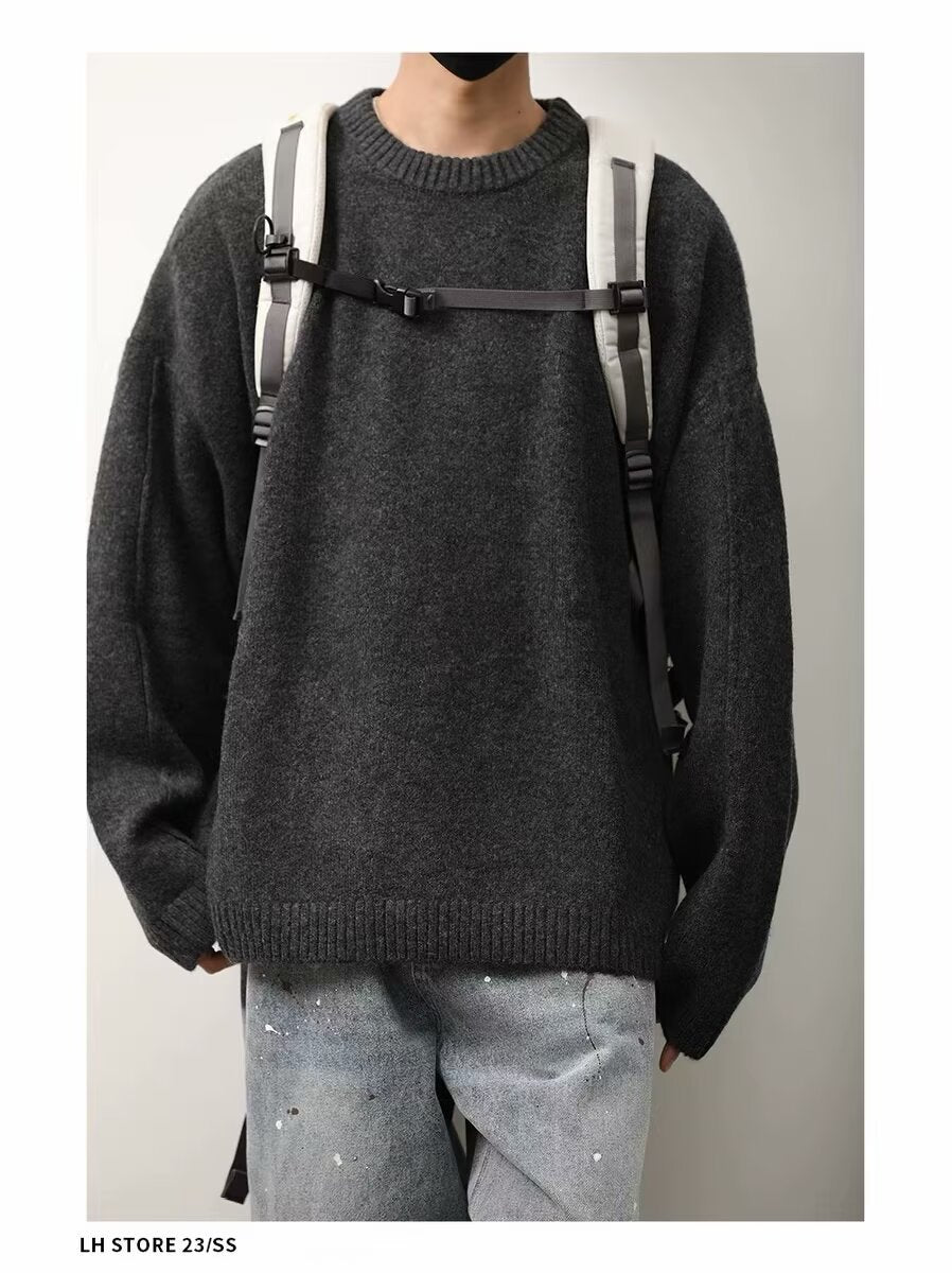 Herren Gemütlicher Oversized Pullover Echoarchiv