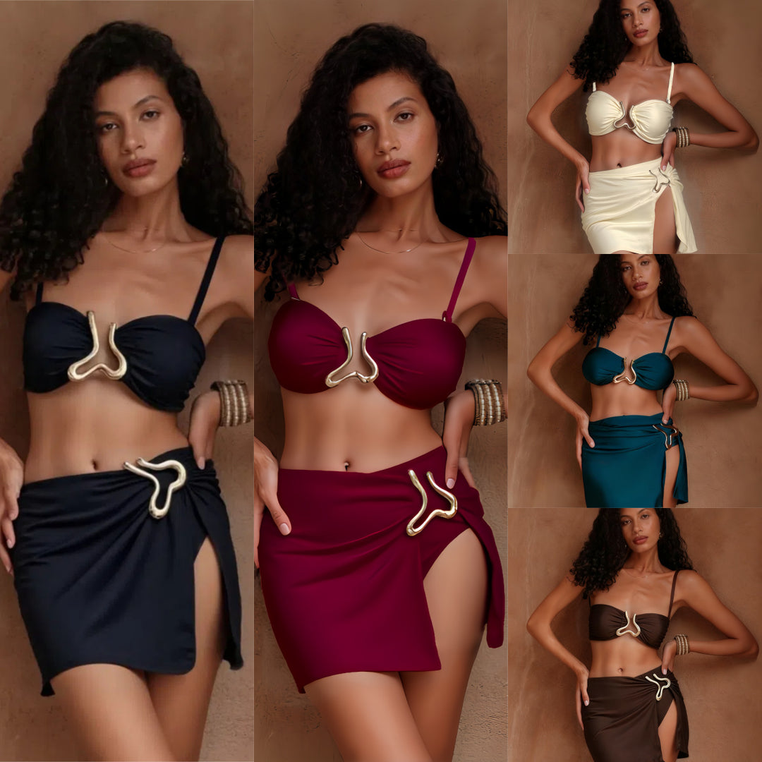 Damen Bikiniset mit elegantem Wickelrock und modischem Design Echo Archiv