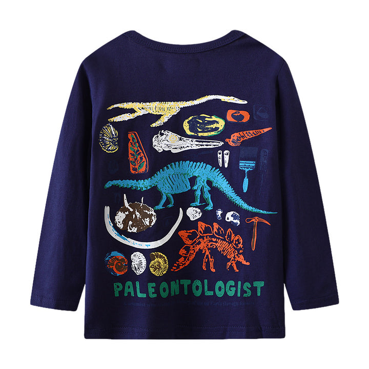 Jungen Langarmshirt mit Dinosaurier-Skelett-Design Echo Archiv