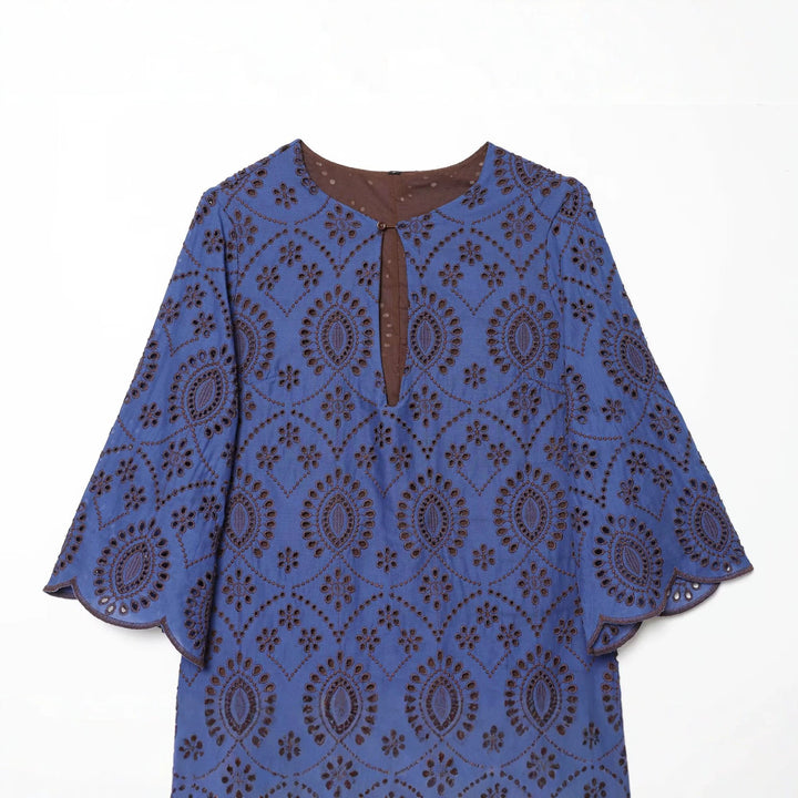 Damen Bestickte Broderie-Anglaise Tunika mit Ajour-Details Echo Archiv
