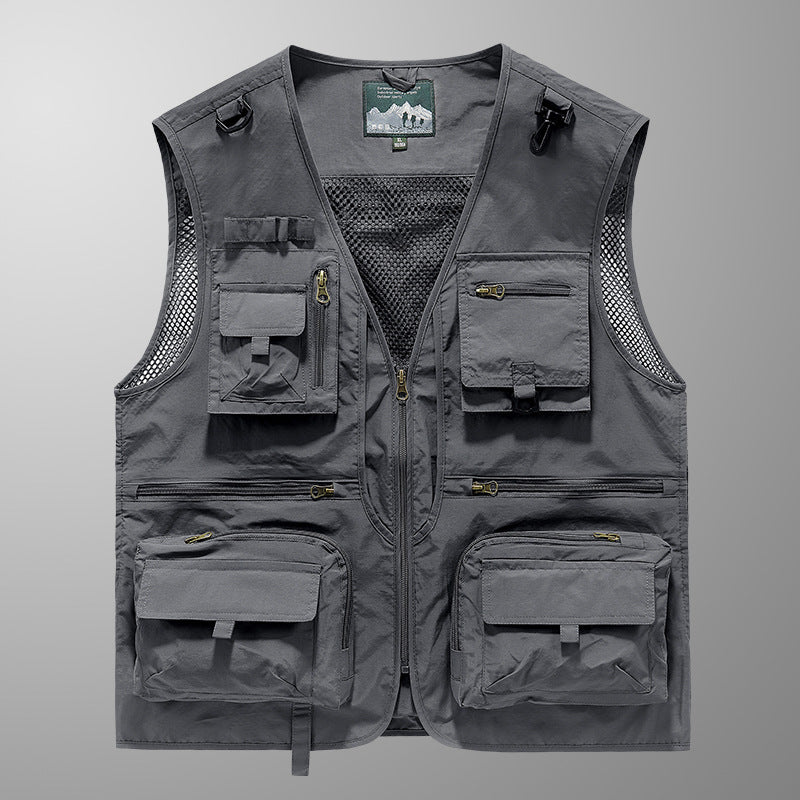 Herren Multifunktionale Outdoorweste mit Mesh‑Belüftung und Mehrfach‑Taschen Echo Archiv