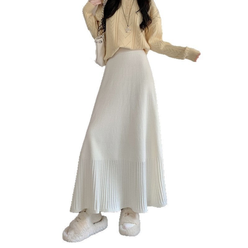 Damen Eleganter plissierter Maxirock Echo Archiv