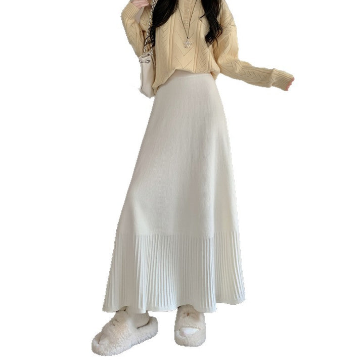 Damen Eleganter plissierter Maxirock Echo Archiv