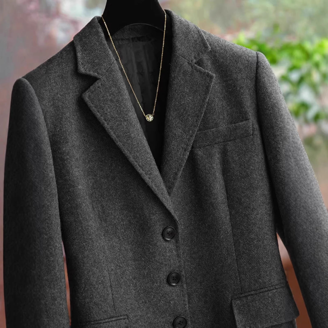 Damen Eleganter und stilvoller Wollblazer Echoarchiv