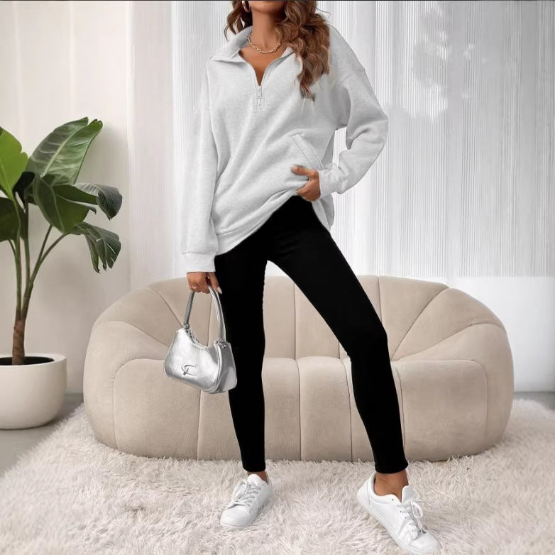 Damen Stylischer Pufferpullover mit Stehkragen Echo Archiv