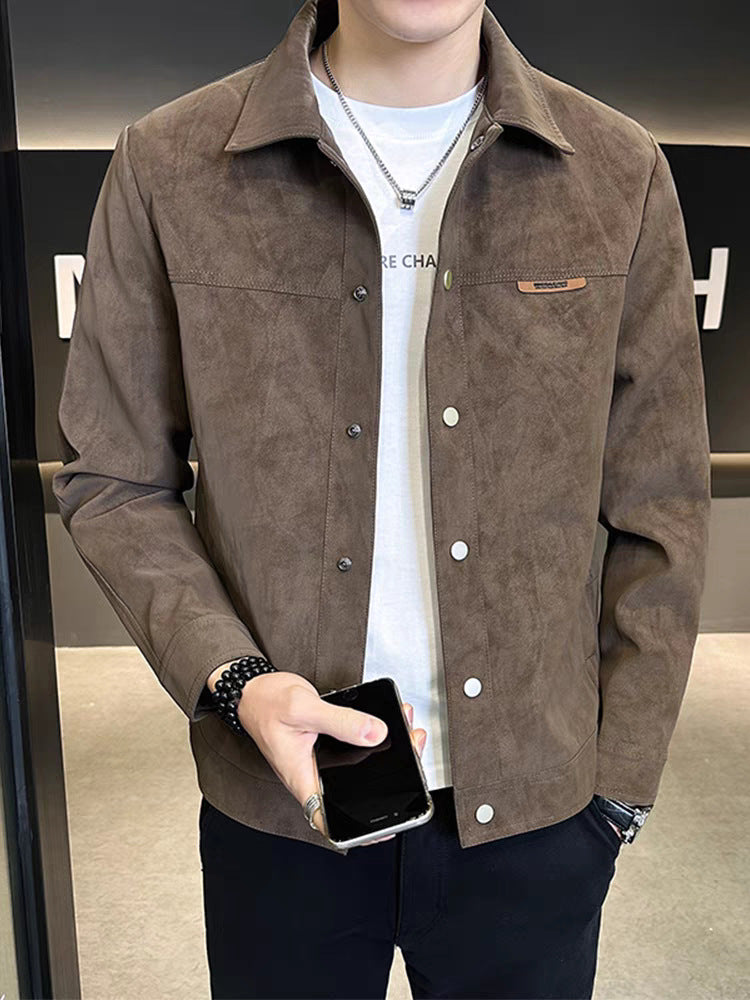 Herren Modische Kunstlederjacke Echoarchiv
